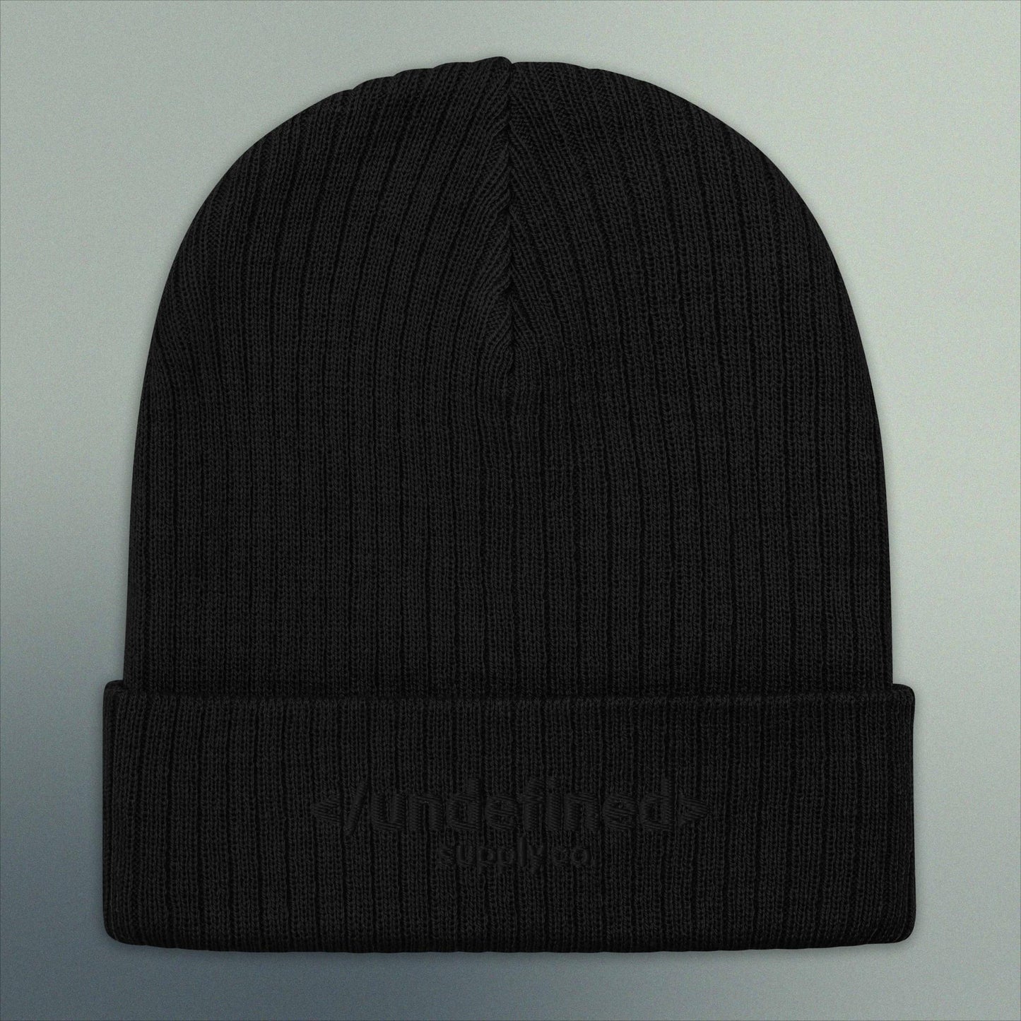 Beanie | Embroidered Black