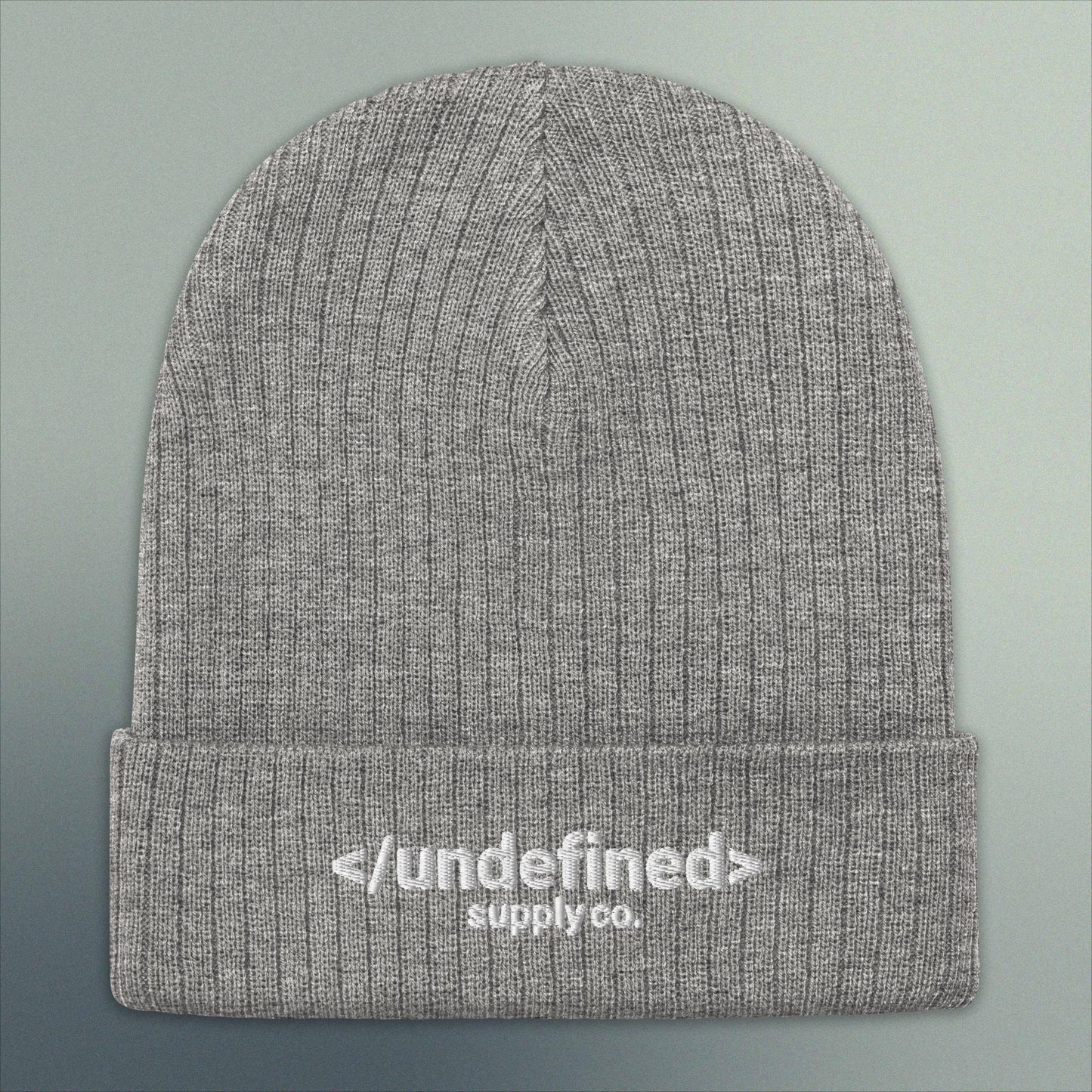 Beanie | Embroidered White