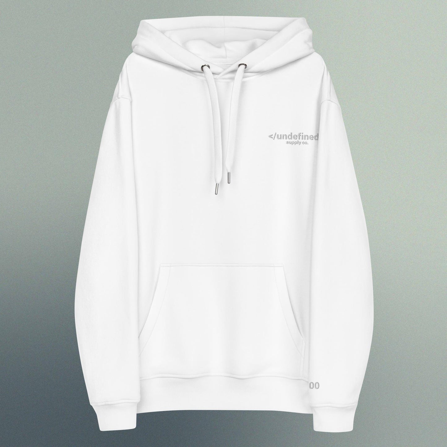 Hoodie | Embroidered White
